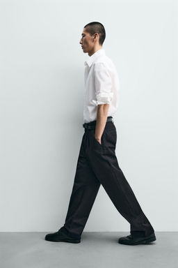 PANTAL?N CHINO DENIM PLIEGUES / ?ndigo - Zara фото 6