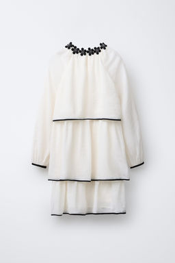 FLOWING DRESS WITH JEWEL FLOWER - Zara фото 2