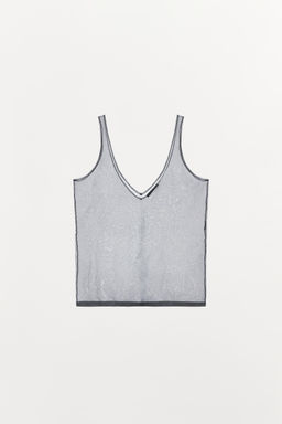 TOP TIRANTES HILO METALIZADO / Plata - Zara фото 4
