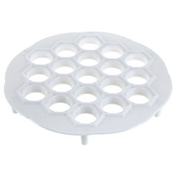 Пельменница пластмассовая д20,5см h2см, на 19 штук - д2,8см (Китай)