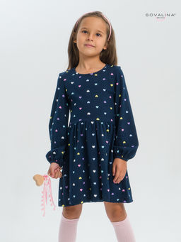Платье Моана цветные сердечки на синем - Sovalina фото 13