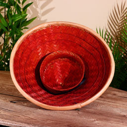 Бамбуковая шляпа 38 см бордовая - Simaland фото 5