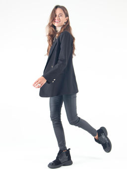 Ботинки 305.927bl.Черный черная замша/байка