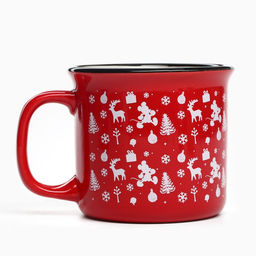 Кружка керамическая новогодняя Happy New Year, Микки Маус и друзья, 250 мл