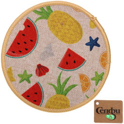 Цена за 6 шт. Подставка под горячее 18см "Фрукты"