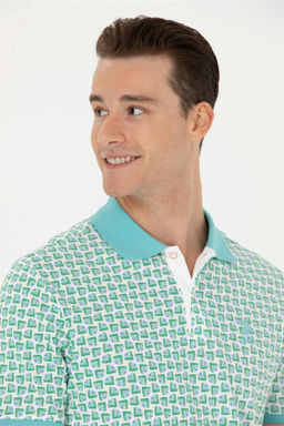 Мужская мятная футболка-поло - U.s. polo assn фото 9