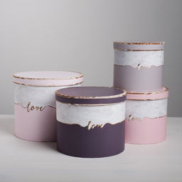 Набор коробок 4 в 1, упаковка подарочная, Мрамор, 14?14?13 - 20?20?17.5 см