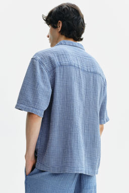 Camisa de muselina de manga corta Relaxed Fit - H&m фото 7