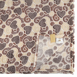 Плед/покрывало 240х200см "Тебе мое сердечко", велсофт "California" набивной, полиэстер 100%, плотность 160г/м2, упаковка: 20х33см пояс бумажный, "Домашняя мода" (Россия)