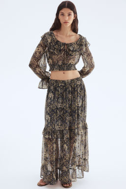 Falda de gasa con volantes - H&m фото 5
