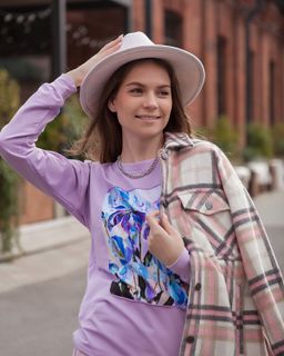 авторский удлинённый свитшот со вставкой , джемпер, футер - Sahar art lab фото 3