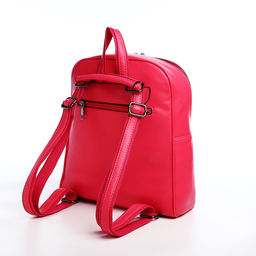 Рюкзак женский из искусственной кожи на молнии, 2 кармана, цвет фуксия - Simaland фото 2