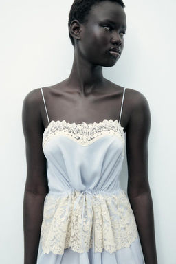 LACE STRAPPY DRESS - Zara фото 3