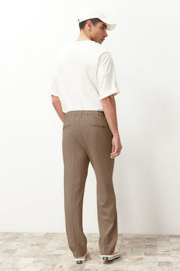 Bej Pileli Klasik Baggy Fit Kumas Pantolon TMNSS24PL00024