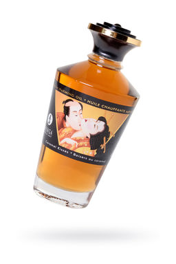 Масло массажное для тела Shunga Карамельные поцелуи (Caramel Kisses), разогревающее, 100 мл.