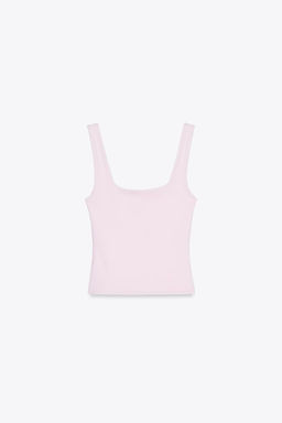 WIDE STRAP VEST TOP - Zara фото 30