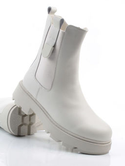 04-PAX24-2Z MILK Ботинки зимние женские (натуральная кожа, 100% шерсть)