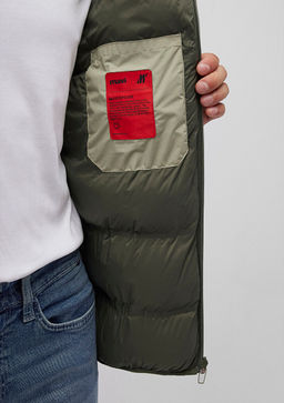 Kapusonlu Yesil Sisme Mont - Mavi фото 6