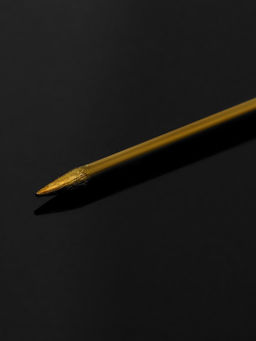 Основа Брошь-игла с бусиной d=1 см (набор 5 шт.), L=7.5 см, площадка 1.5 см, цвет золото