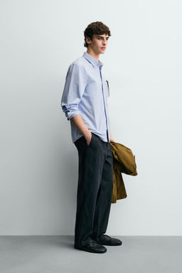TEXTURED OXFORD SHIRT - Zara фото 4