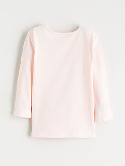 Bisiklet Yaka Bask?l? Uzun Kollu K?z ?ocuk Pijama Tak?m?