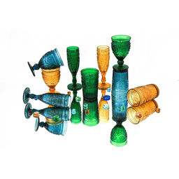 Бокал Magistro Ларго, 260 мл, стекло, синий  фото 7