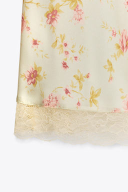 FLORAL SATIN MINI DRESS