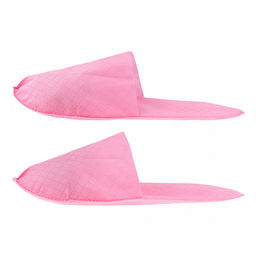 Тапочки одноразовые Hotel до 42 размера, для процедур, спанбонд, подошва - спанбонд, слой пенополиэтилена, с закрытым мысом, розовый (Россия) - Домашняя мода фото 4