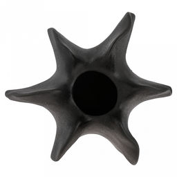 Ваза керамическая "Карамбола" 680мл, 17х15,5см h15см, д/горла - 4см, фактурный глянец, цвет - черный, в коробке (Китай)