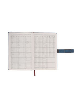 Ежедневник недатированный А5, с хлястиком, 112 листов, в линейку, пвх, синий - Simaland фото 5