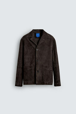 SUEDE LEATHER OVERSHIRT AARON LEVINE X ZARA фото 7