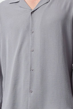 TRENDYOL MAN Beyaz Oversize Fit Apas Yaka Yazl?k Keten Gorunumlu Gomlek TMNSS23GO00053 - Trendyolmilla фото 72