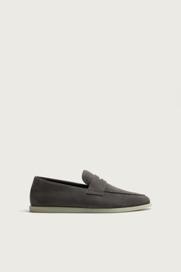 MOCAS?N PIEL CASUAL / Gris Topo - Zara фото 4