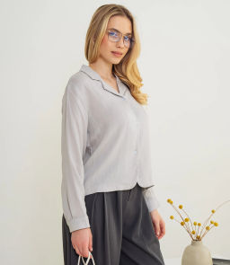 Рубашка #КТ9025 (3), светло-серый - Dommod фото 2