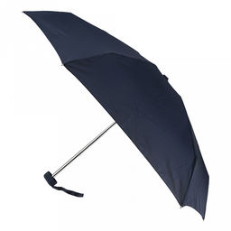 Зонт-мини механический Моно ткань эпонж (полиэстер), 6 лучей, д/купола 88см h50см, 5 сложений, 17см в сложенном виде, механизм против ветра, ручка с покрытием soft-touch, цвет темно-синий, 184гр (Китай) - Домашняя Мода фото 2