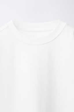 CAMISETA LISA INTERLOCK / Crudo claro