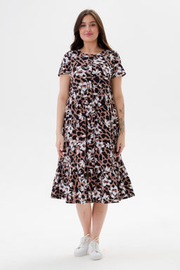 Платье женское из кулирки Кармелита 2 цветок кофе - Амадэль фото 18