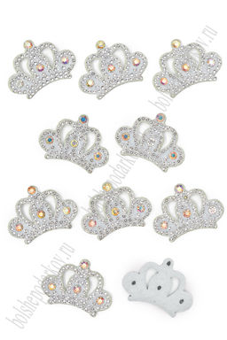 Патчи из фетра со стразами "Корона" 4*3 см (10 шт) SF-7699, №5