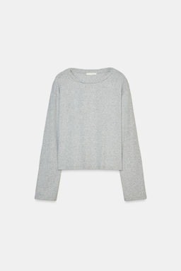 CAMISETA CUELLO BARCO MANGA LARGA / Gris vigor? - Zara фото 5