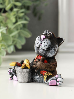 Фигурка полистоун «Кот на рыбалке», 10 см