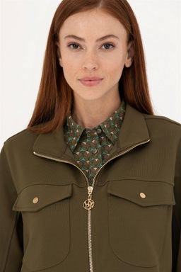 Женский свитшот цвета хаки - U.s. polo assn фото 9