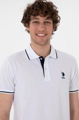 Erkek Slim Fit Polo Yaka Beyaz Basic Ti__rt Sepette S_rpriz _ndirim - U.s. polo assn фото 3