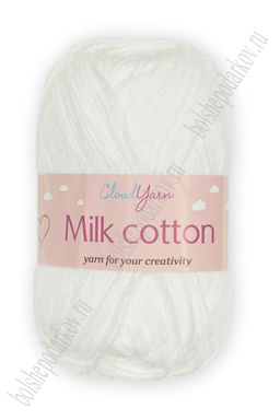 Пряжа Milk cotton 50 гр (10 шт) SF-7848, белый