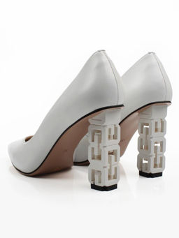 06-E32A-27D WHITE Туфли женские (натуральная кожа)