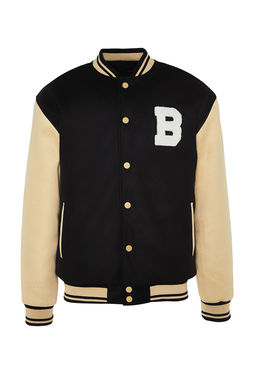 TRENDYOL MAN Siyah Unisex Regular Fit Bomber Yaka Kolej K?sl?k Mont TMNAW24MO00017 - Trendyolmilla фото 6