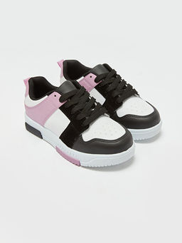 Ba?c?kl? Renk Bloklu K?z ?ocuk Spor Ayakkab?