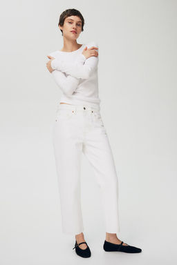 Straight High Cropped Jeans