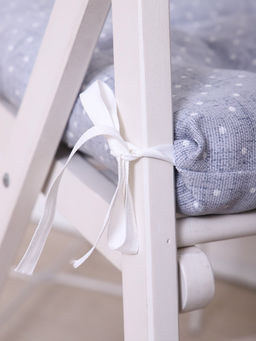 Подушка на стул Люкс - Горох на сером 40х40 - Постель текс-плюс.ru фото 4