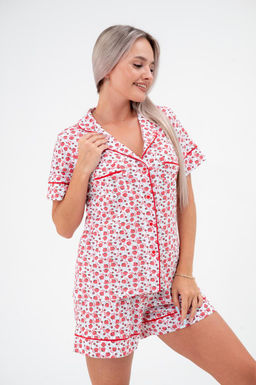 Костюм женский из жакета и шорт из кулирки Рейчел клубничка - Амадэль фото 8