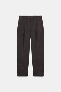 MID-WAIST TROUSERS WITH PLEATS AND ELASTICATED BACK - Zara фото 7